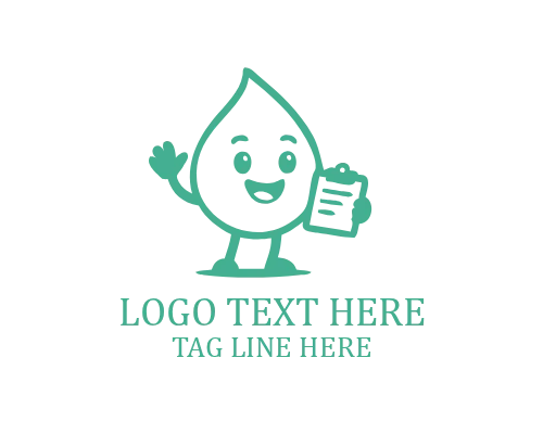 Bold Drop Mascot Character Logo