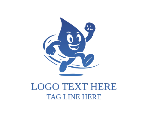 Bold Drop Mascot Logo