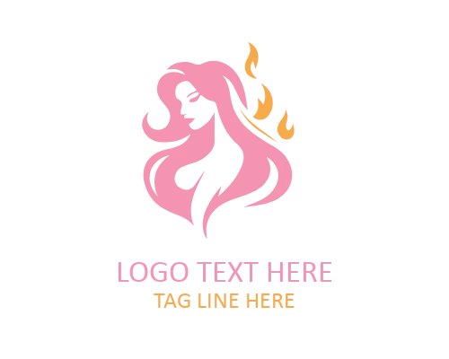 Bold Flaming Lady Emblem