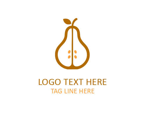 Bold Flat Pear Logo for Strong Branding and Fresh Visual Identity