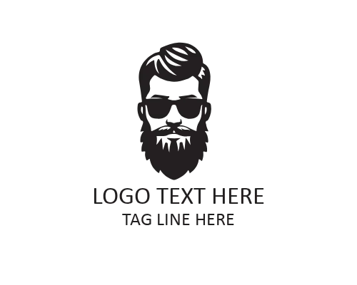 Bold Gentleman Beard Guy Logo
