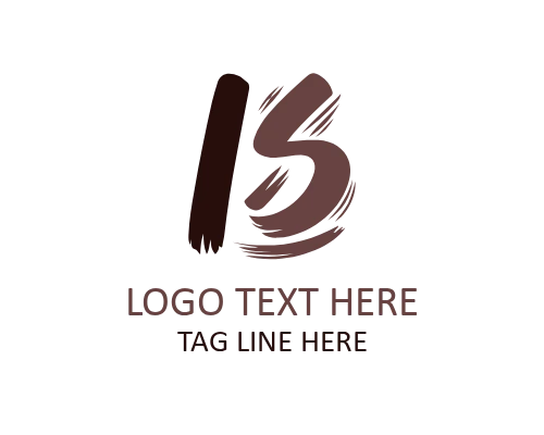 Bold Hand Drawn Brush Letter I and S Logo for Strong Branding