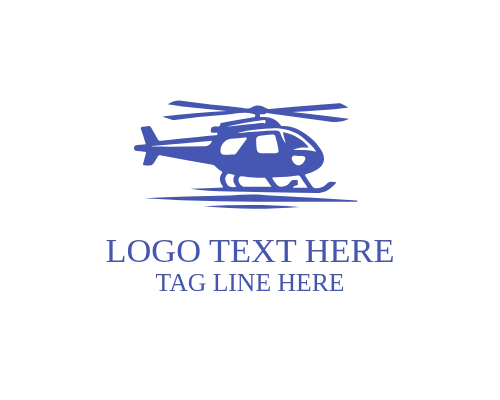 Bold Helicopter Icon Logo
