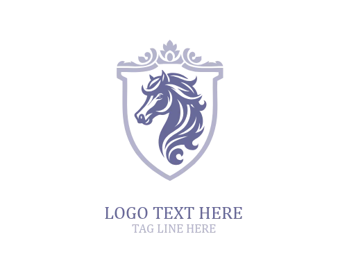 Bold Horse Shield Logo