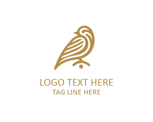 Bold Linear Bird Outline