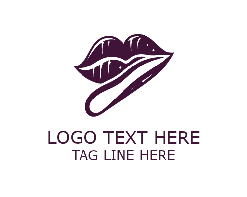 Bold Lips Logo for Beauty and Fashion Branding