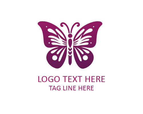 Bold Modern Butterfly Key Logo