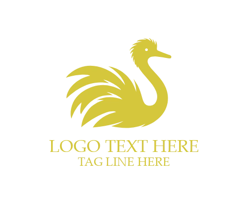 Bold Ostrich Emblem Logo