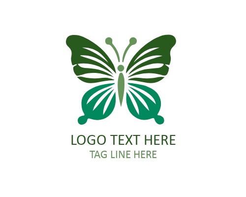 Bold Outline Butterfly Logo