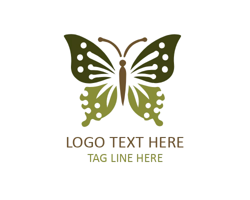 Bold Outline Butterfly Logo