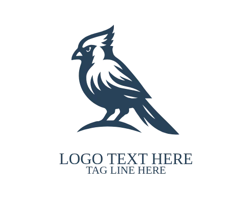 Bold Cardinal Bird Logo