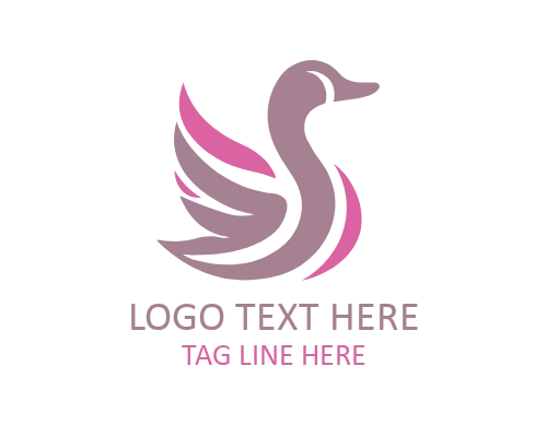 Bold Outline Duck Logo for Strong Branding