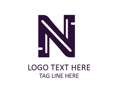 Bold Outline Letter N Logo for Strong Brand Identity