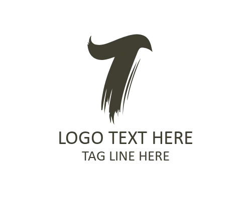 Bold Paint Brush Letter T Logo for Strong Brand Identity