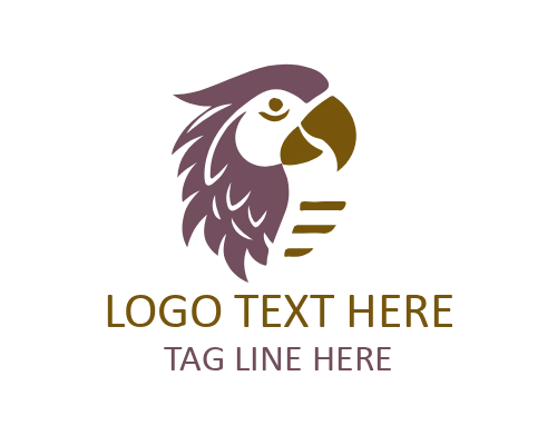 Bold Parrot Head Logo for Strong Tropical Branding and Wildlife Identity