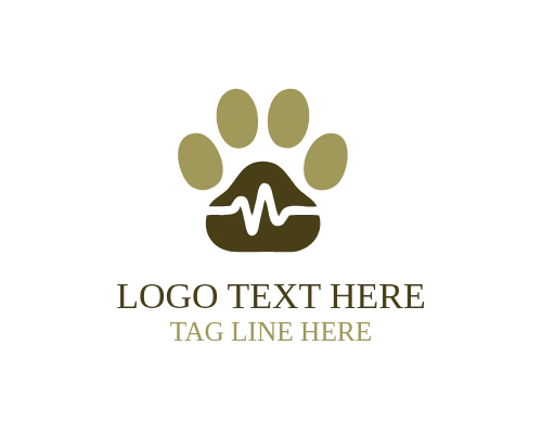 Bold Paw Print Animal Logo for Strong Pet Branding