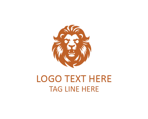 Bold Roaring Lion Crest