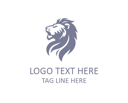 Bold Roaring Lion Icon