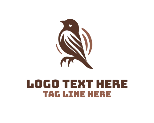 Bold Sparrow Head Logo