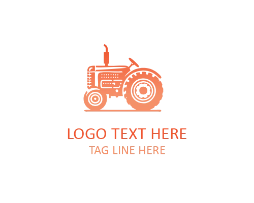 Bold Tractor Machinery Logo for Strong Agricultural Branding