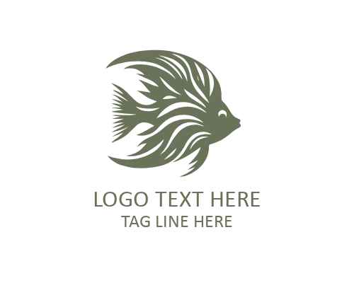 Bold Tropical Fish Flat Logo for Strong Branding