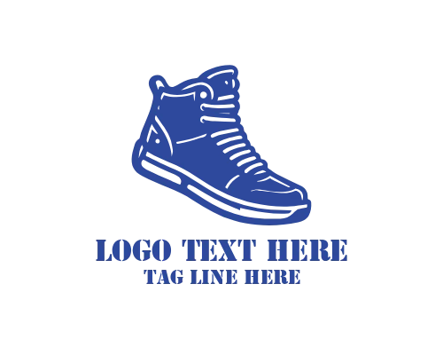 Bold Typography Sneakers Logo
