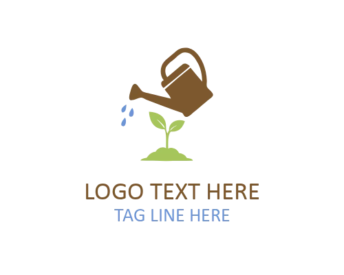 Bold Watering Can Gardening Logo for Strong Branding, Landscaping, and Outdoor Businesses