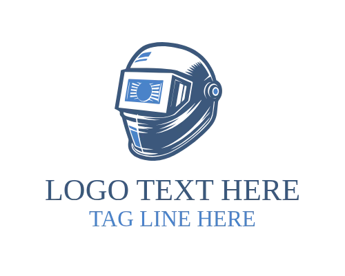 Bold Welder Mask Icon Logo