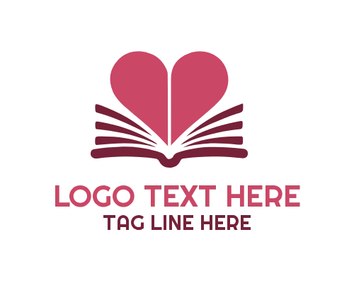 Book Love Heart Logo