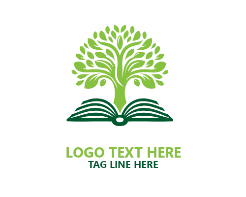 Book Tree Circle Logo