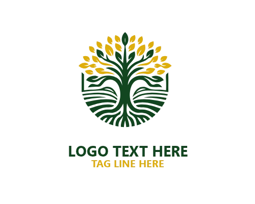 Book Tree Creative Icon Logo
