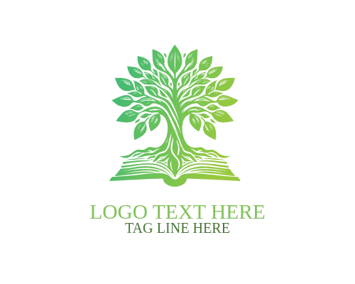 Book Tree Education Icon Logo
