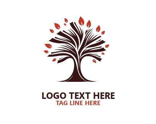 Book Tree Emblem Logo