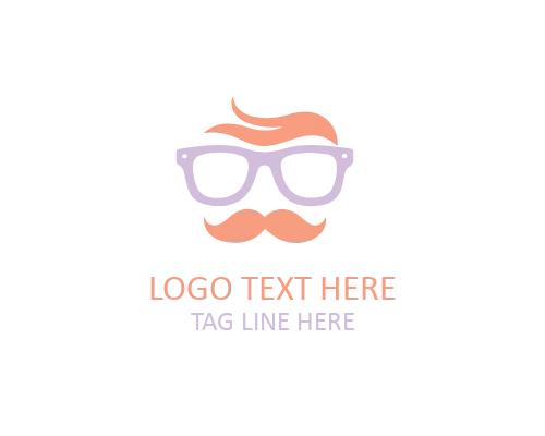 Bookworm Nerd Boy Logo