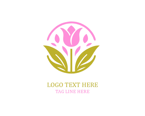 Botanical Art Tulip Logo