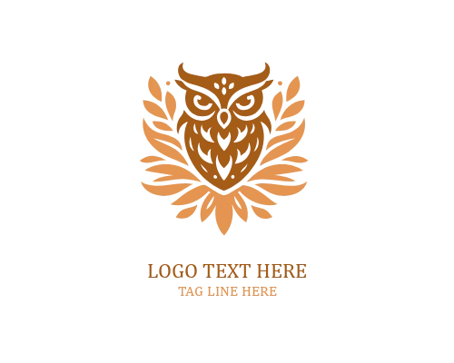 Botanical Elegance Owl Logo