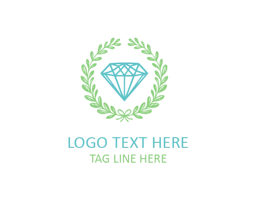 Botanical Floral Diamond Logo for Nature-Inspired Premium Branding