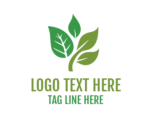Botanical Green Leaf Logo