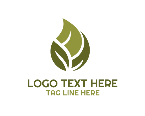 Botanical Leaf Emblem Logo