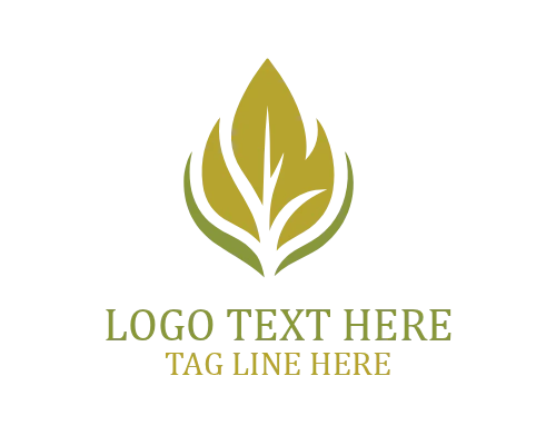 Botanical Leaf Wreath Logo