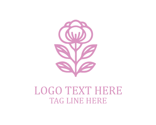 Botanical Linear Floral Logo