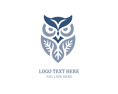 Botanical Outline Owl Logo