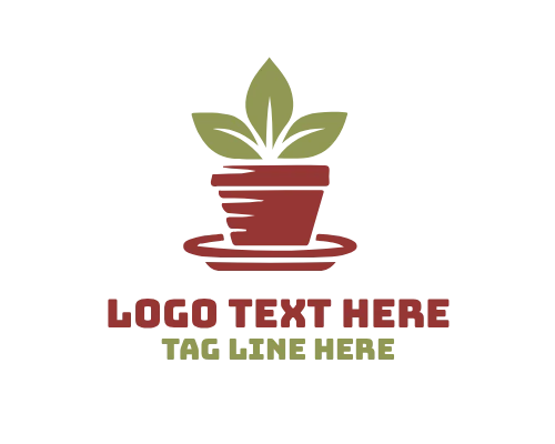 Botanical Pot Plant Logo