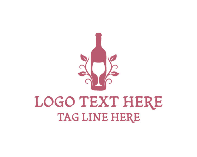 Botanical Vine Bottle Logo