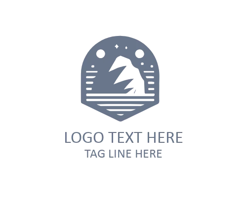 Boulder Flat Stone Logo for Construction, Landscaping, and Outdoor Brands