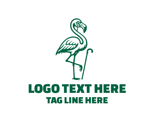 Boutique Vintage Flamingo Logo