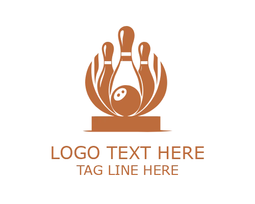 Bowling Arena Logo Emblem for Sports Branding