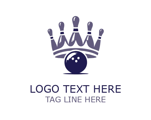 Bowling Championship Emblem Logo for Sports Events