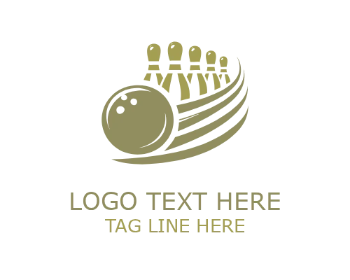 Bowling Sports Badge Logo for Team Branding