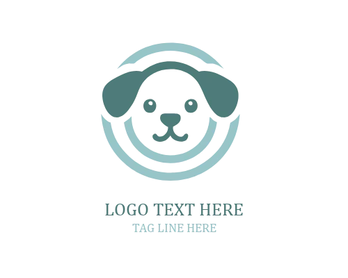 Bowtie Cute Puppy Logo